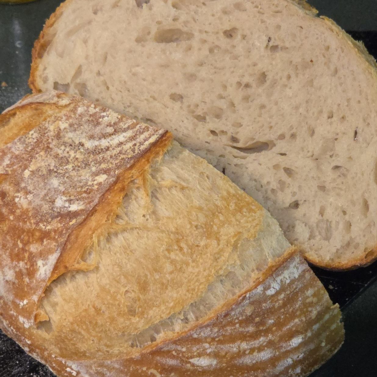 Cross section showing the crumb